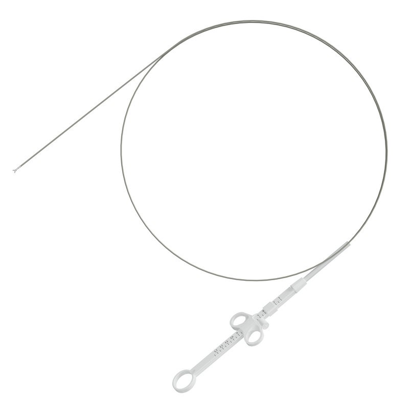 Hot biopsy forceps full length with three-ring rotatable handle