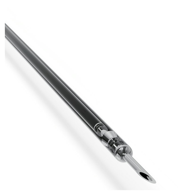 Disposable endoscopic injection needle — distal tri-bevel needle tip and metal hub