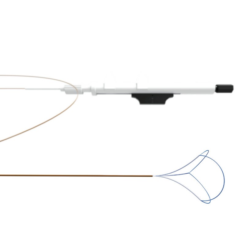 PURETH disposable urological stone extraction basket with handle and open NiTi basket